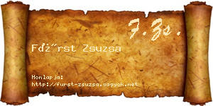 Fürst Zsuzsa névjegykártya